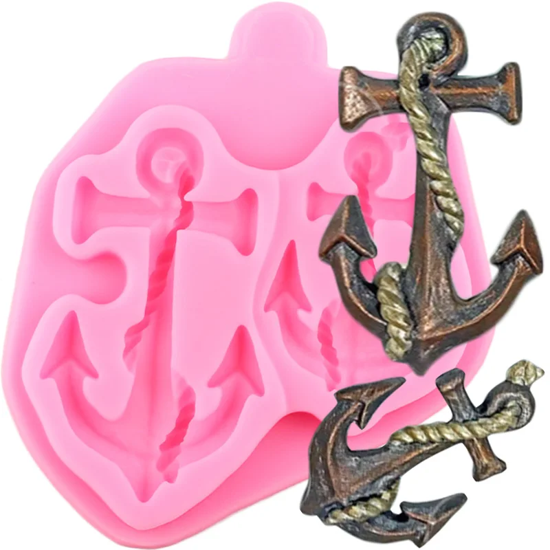 

Anchors Silicone Mold DIY Party Cupcake Topper Fondant Cake Decorating Tools Cookie Baking Candy Clay Chocolate Gumpaste Moulds