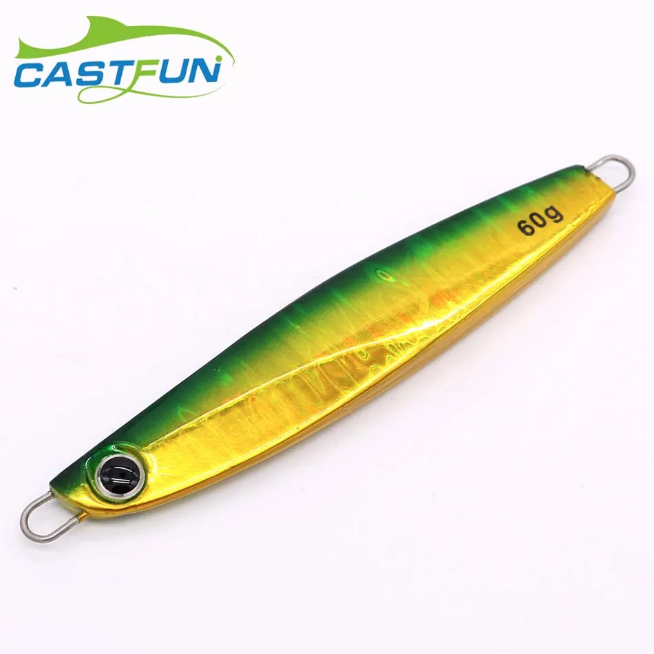 CASTFUN Casting Jig Lures 30g 60g Jigging Lure Slow Jig Metal Jig Tuna Lures Cheap Fishing Tackle Saltwater