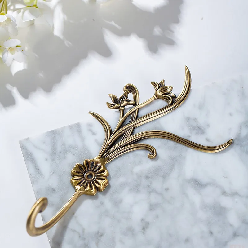 Brass Wall Hook New Chinese Ink Hat Hooks Home Decoration Wall Ornament Handmade Living Room Decoration Storage Give A Gift