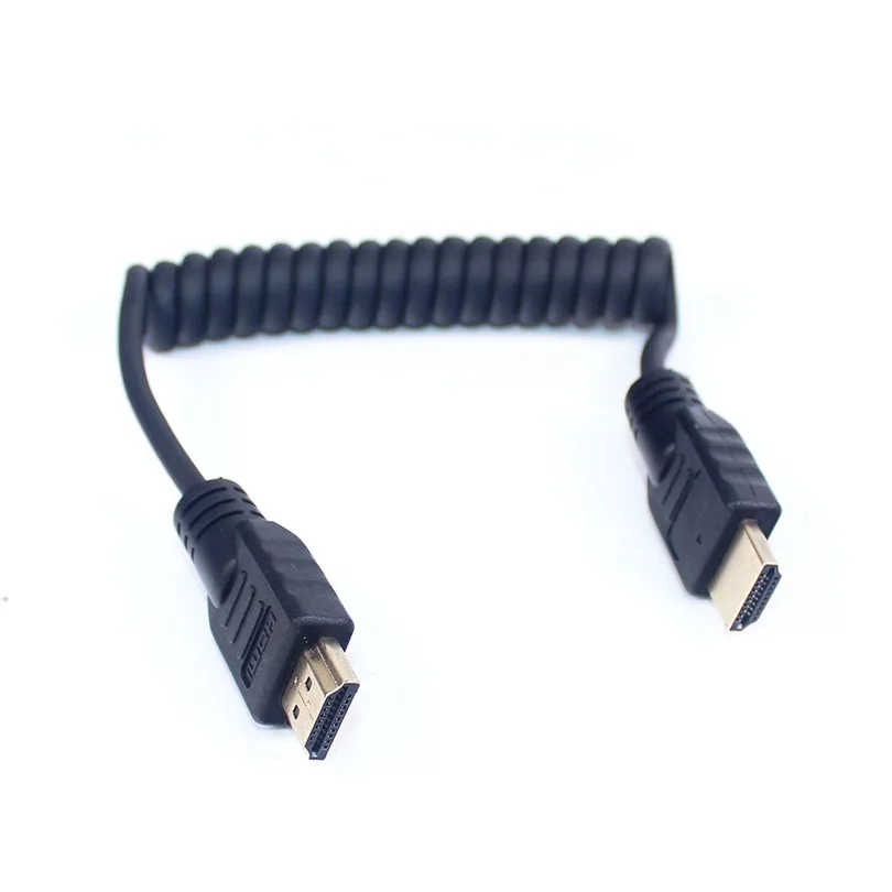 Lanparte High Speed Full HDMI-Compatible 2.0 Coiled Cable  for 4K 60P 10 Bit for BMPCC 6K /4K Camera Accessories for Atomos