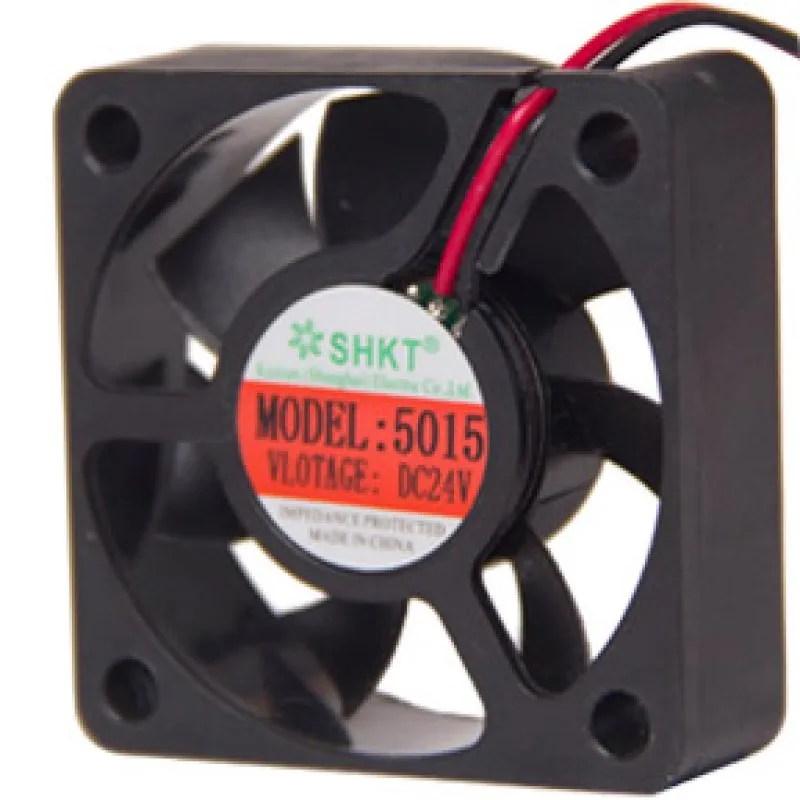 50mm x 50mm x 15mm 5015 DC 12V / 24V 0.1A 2Pin Brushless Cooling Fan