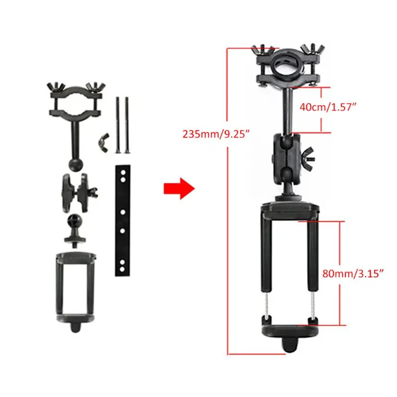 Car Adjustable Rear View Mirror Mount Stand for Mobile Phone GPS Universal Cell Phone Stand,Foldable Holder GPS Supporter