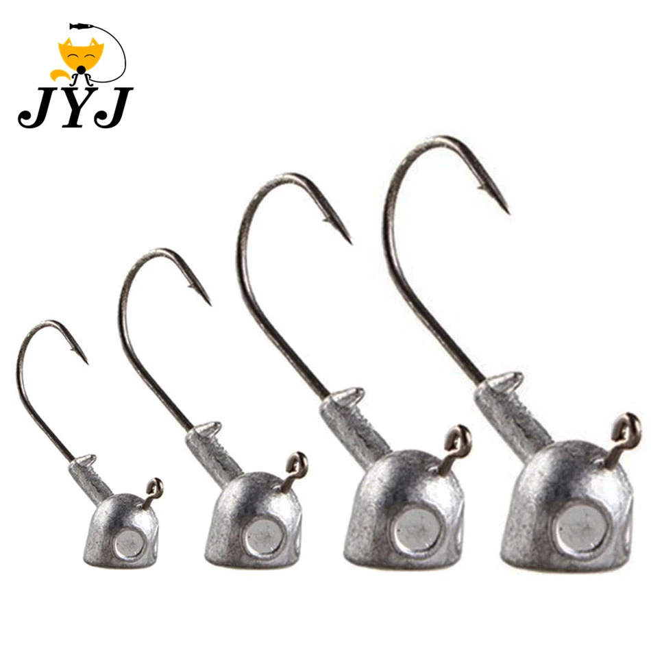 High Quality 5pcs 3.5g/7g/10g/14g/18g big Head jig hook Bait hard Fishing Hooks For Soft Lure Fishing Tackle Deep Water Bullet