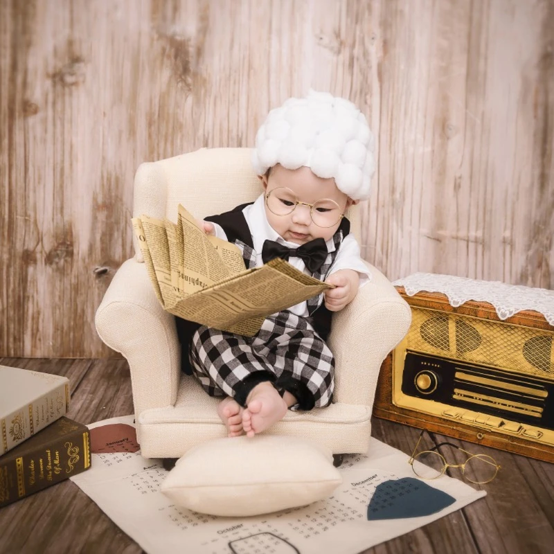 Infant Baby Boys Baby Girls Photography Props Toddler Clothes Baby Girls Cosplay Grandma Costume Newborn Photo Shooting Outfits