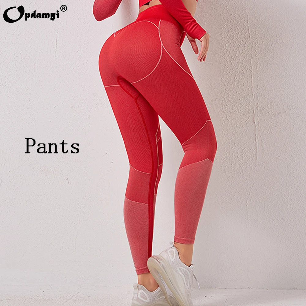 Women\'s Tracksuit Workout Outfits Set Sexy High Waist Leggings Long Sleeve Crop Tops Active Yoga Sets Female Sport Gym Clothes