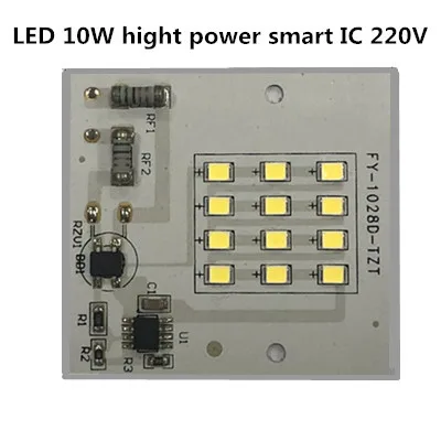 調光可能な統合されたインテリジェントドライバー,smd LEDランプ,白色電球,街路灯,PCB,ic,10W, 2835, 220V, 6500k,1-10個