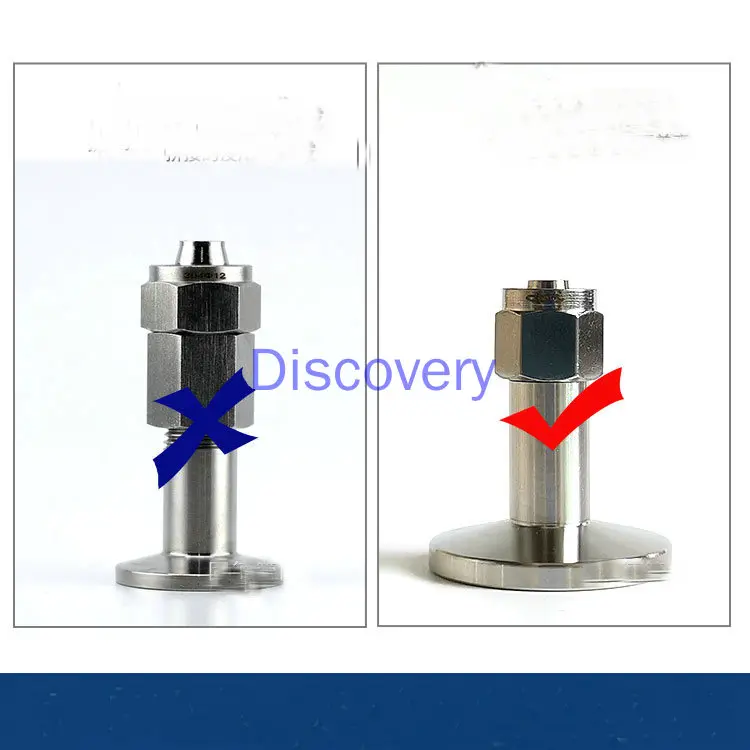 Mangueira de vácuo de aço inoxidável conector de tomada rápida torção rápida conector de tubo de volta kf16 kf25 6 8