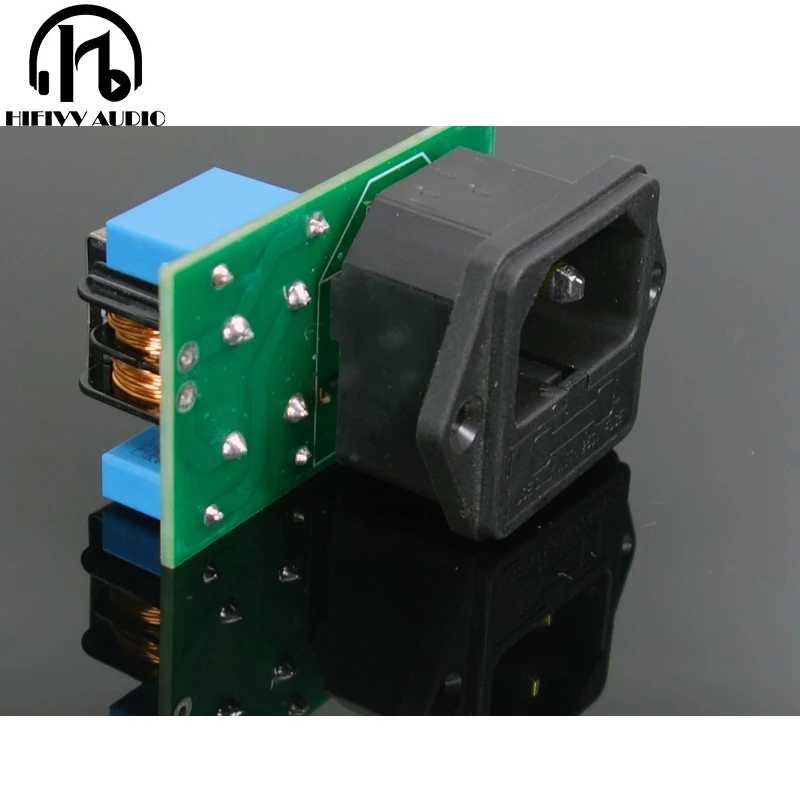 EMI AC กรอง Gold-Plated AC ปลั๊ก Plug-In 4A EMI กรองสำหรับ HiFi เครื่องขยายเสียง DAC CD เครื่องเล่นชุด DIY