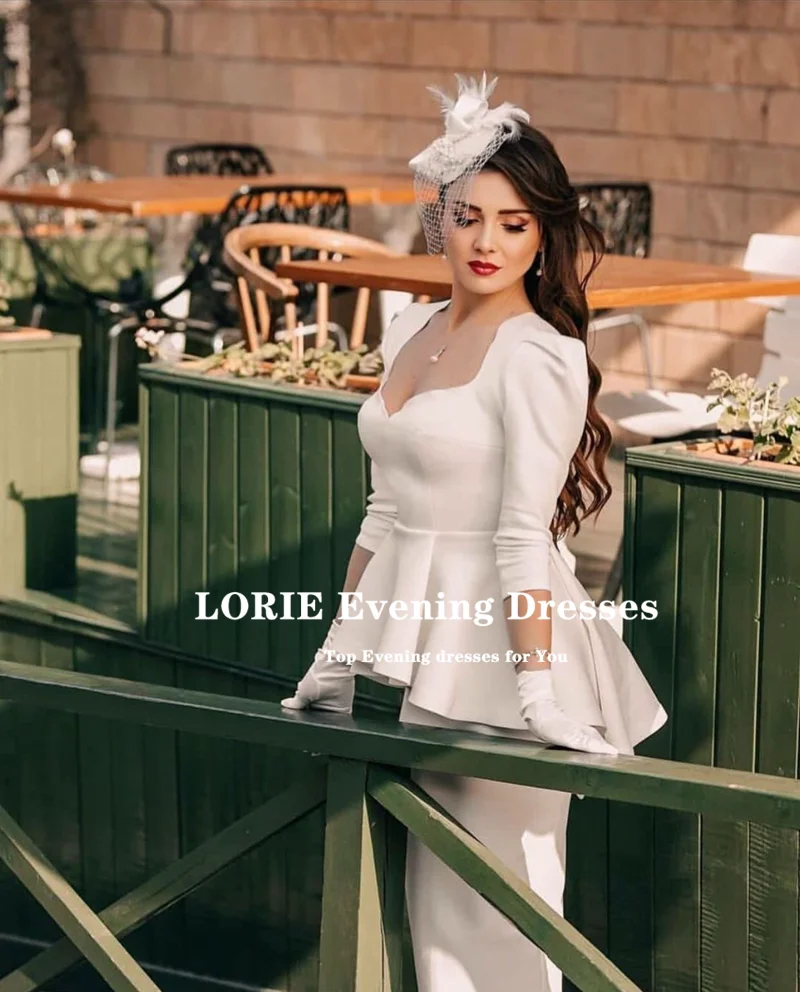 Lorie Wit Midi Mermaid Robes De Soiree Vrouwelijke Avondjurken Elegante Lange Party Dress Casaul Sweetheart Jacket Bruidsjurken