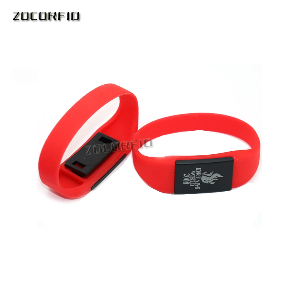 Silicone Rewritable 13.56Mhz UID Changeable MF 1K S50 NFC Bracelet RFID Wristband