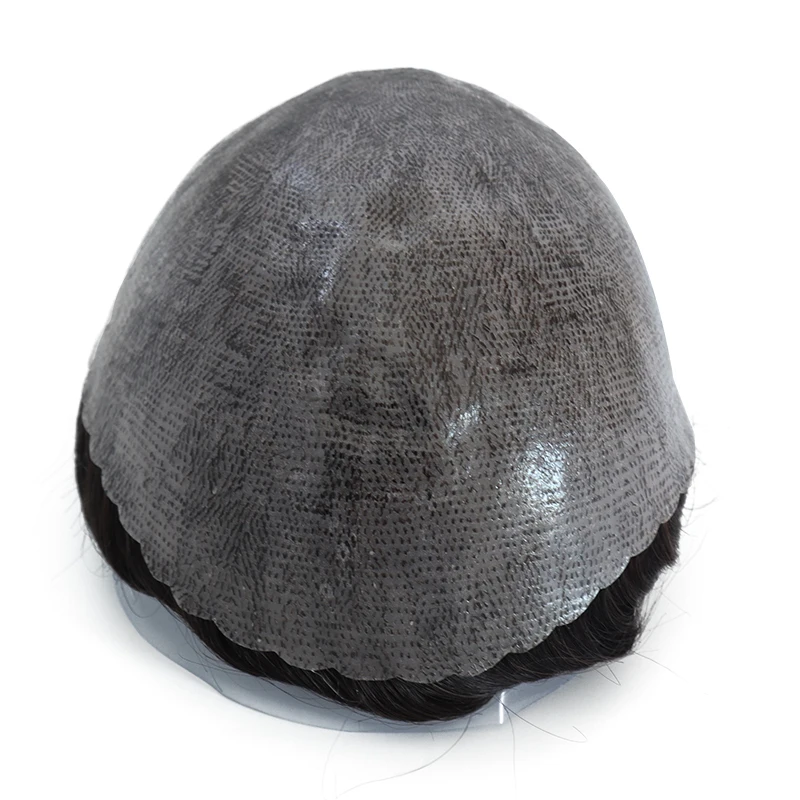ISkin Men's Capillary Prosthesis With Knots Toupee Invisible Wig Man Human Hair Prosthesis Man Natural Hair System Replacement