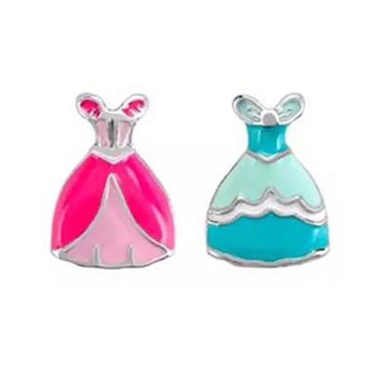 

10pcs Princess Dress floating charms for Living glass locket