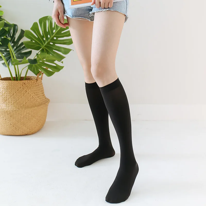 Thigh High Socks Women\'s White Black Stockings Black Over Knee Stockings for School Girls Ladies Long Stocking Knee Socks