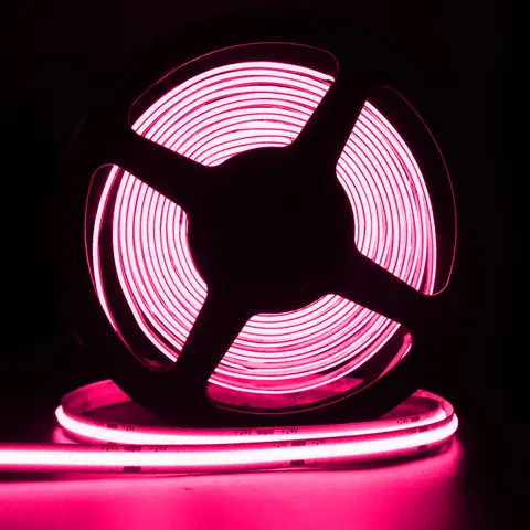 Multi-Color COB LED Strip For Bedroom Decoration Kawaii 8mm 24V Light Bar LED Tape Green Blue Pink Red Yellow Dimmable