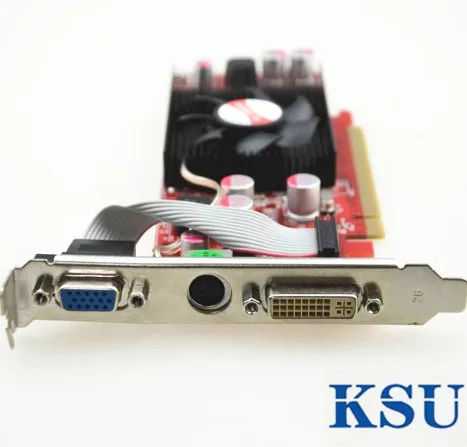 For X1650Pro PCI-E PCI-E16X 256MB VGA+DVI+S Video port 8CM low bracket graphic video Card