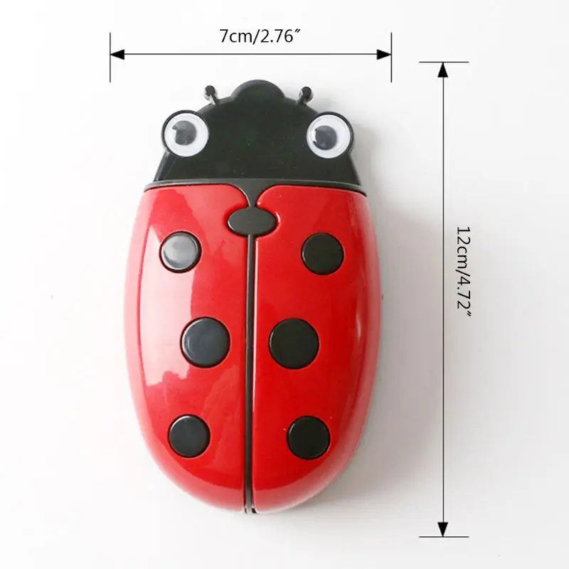 Cute Ladybug Fridge Magnetic Storage Box Eraser Whiteboard Pen Organizer Save Space Kitchen Container