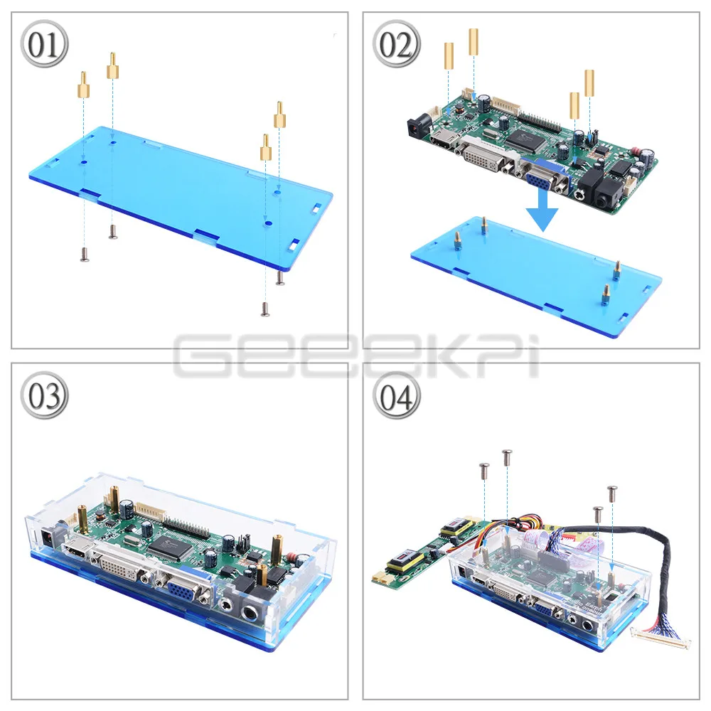 Imagem -06 - Geeekpi-controlador Lcd Board Driver Hdmi Vga Dvi Arcade Entrada de Áudio Apto para Monitor Arcade1up Nt68676