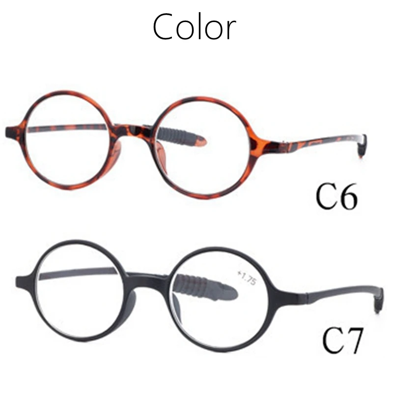 High Quality Currently Wholesale Reading Glasses Round Frame TR90 Ultra-Light Super Elastic Anti-Fatigue Presbyopia Glasses 175