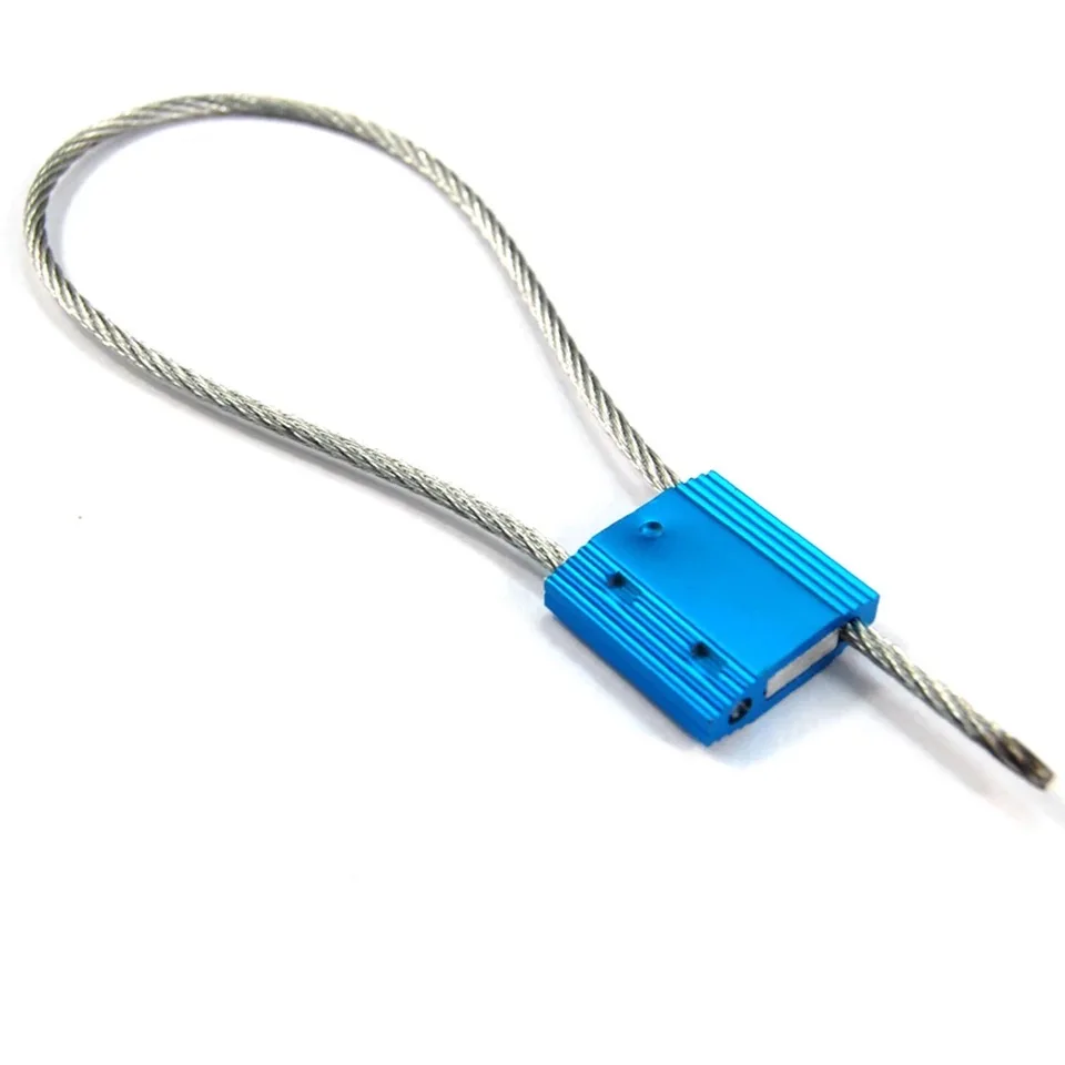 10pcs Aluminum Alloy Container Seal Wire Adjustable Safety Guard Anti-Fake Unsustainable Chearw Seal Tamper Tag