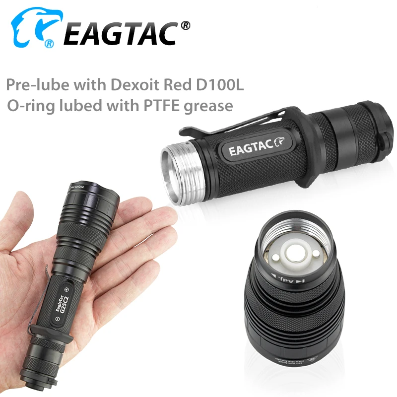 EAGTAC G25C2 SFT40 Tactical LED Flashlight Gun Mount Hunting Color Filter Extender Tube Programmable Outputs