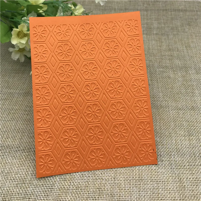 Hexagon geometric flowers print DIY Plastic Embossing Folders for DIY Scrapbooking Paper Craft/Card Making Decoration Supplies