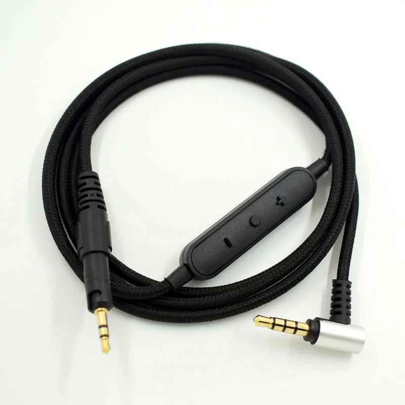 Kabel Audio Pengganti untuk Audio-Technica ATH-M50X M40X untuk Sennheiser HD598 HD518 Mikrofon Headphone Kontrol Volume 3.5Mm