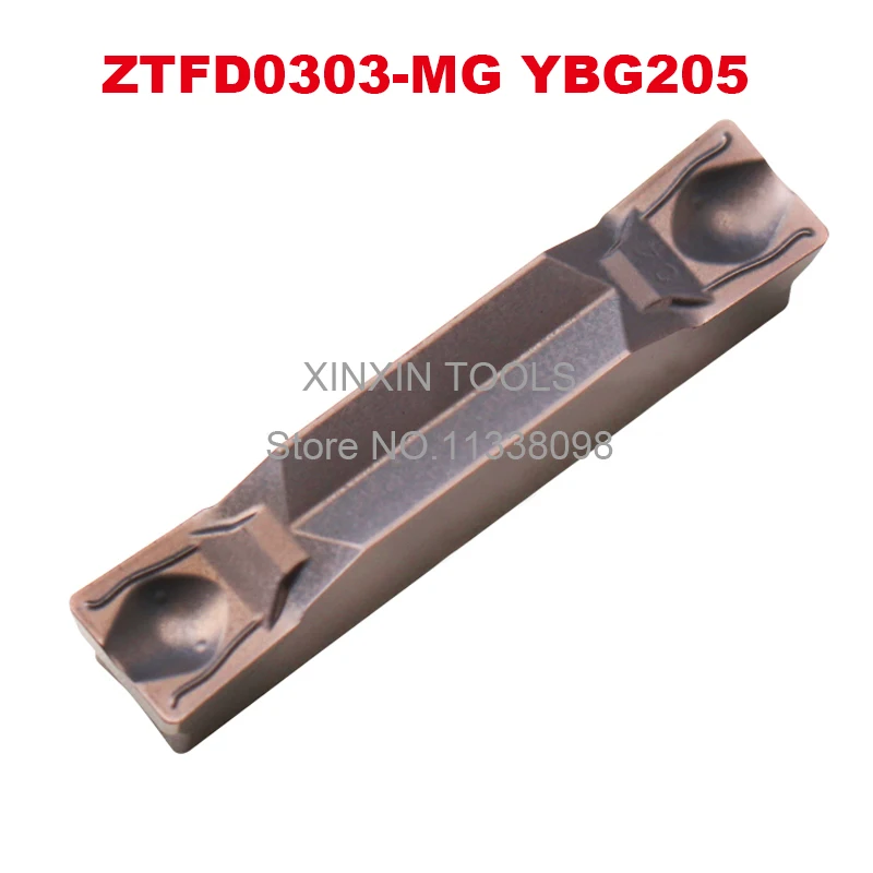 

ZCC Original ZTFD0303-MG YBG205 ZTFD 0303 Carbide Inserts Lathe Cutter CNC Tools Turning Tool 10pcs Grooving Insert