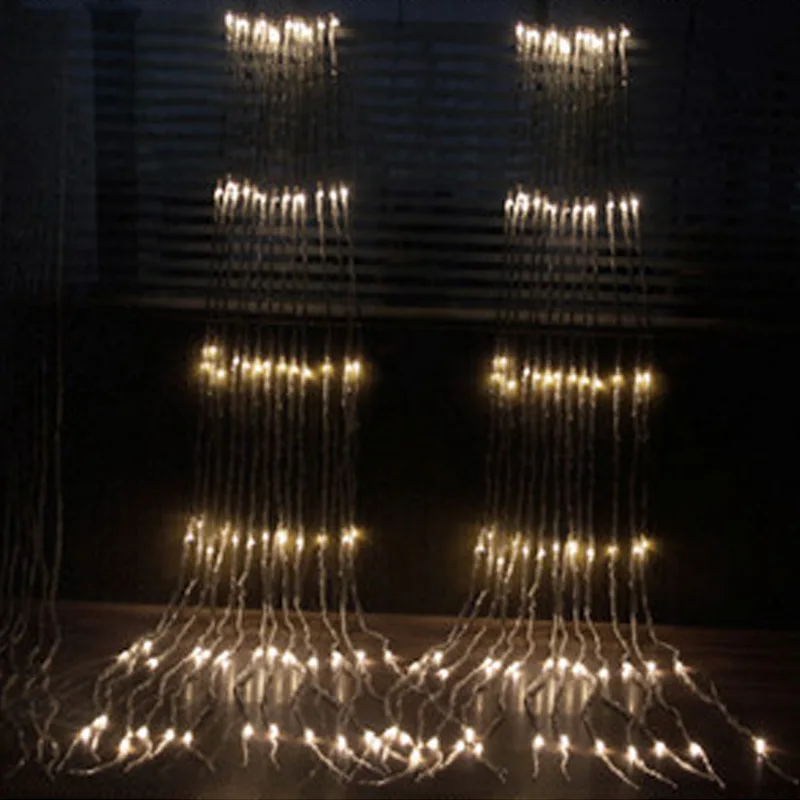 Led String Lights Waterval Fairy Garden Waterdicht Gordijn Ijspegel Garland 3X2M Wedding Christimas Party Room Lights Decor