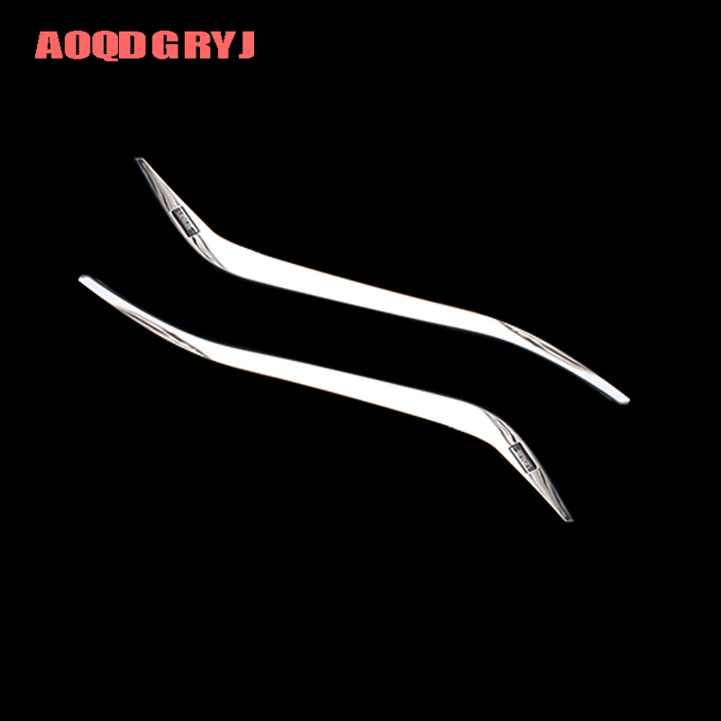 Car Styling for Lexus ES350 ES300h 2019-2025 Stainless Chrome Headlight Eyebrow Moulding Trim Strips 2pcs