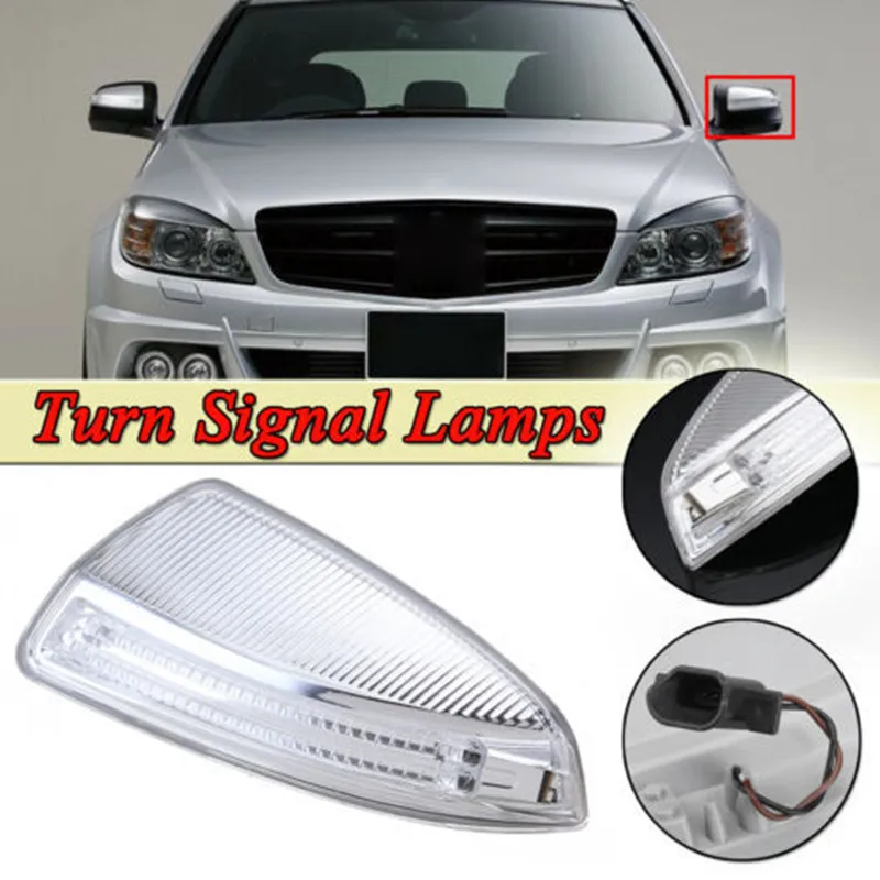 

For Mercedes W204 C250 C300 C350 Door Mirror Side Mirror LED Turn Signal Light A2048200721 A2048200821