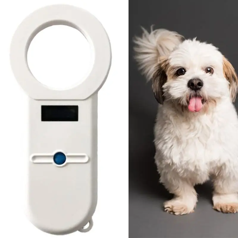 Handheld Protable Pet Chip Reader Scanner Animal Microchip Recognition Reader for Cat Dog Transponders in Cushioned Case