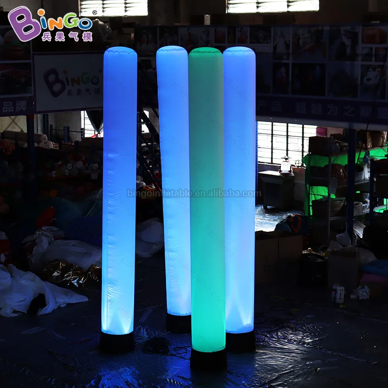 Personalized 4mH Inflatable Tube With Led Lighting For Decoration / Inflated Air Blown Lamppost - BG-A0871