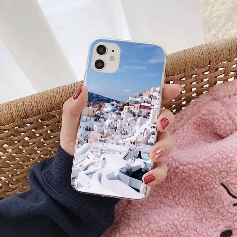 MaiYaCa Oia Santorini Greece Phone Case for iphone 13 11 12 pro XS MAX 8 7 6 6S Plus X 5S SE 2020 XR case