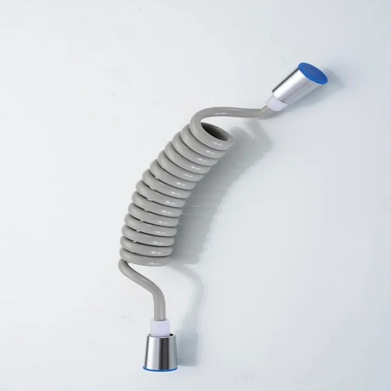 Manguera retráctil Flexible con resorte de 2 piezas, cabezal de ducha, inodoro, bidé, tubería de agua