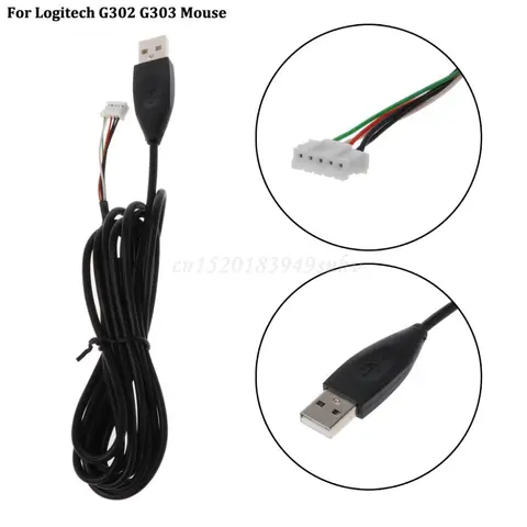 Deek-Robot Durable USB Soft Mouse Cable Replacement Wire For Logitech G302 G303 G102 Mouse