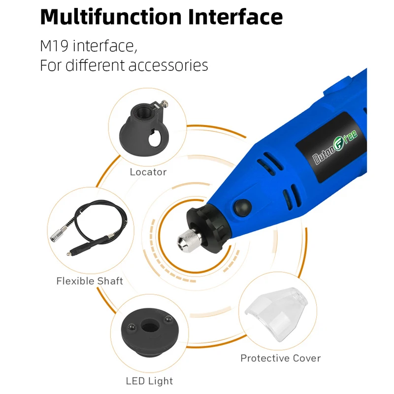 110V/220V Double Mini Drill Rotary Tool Set 0.3-3.2mm Universal Chuck With Dremel Accessorie Power Tools Mini Drill 130W