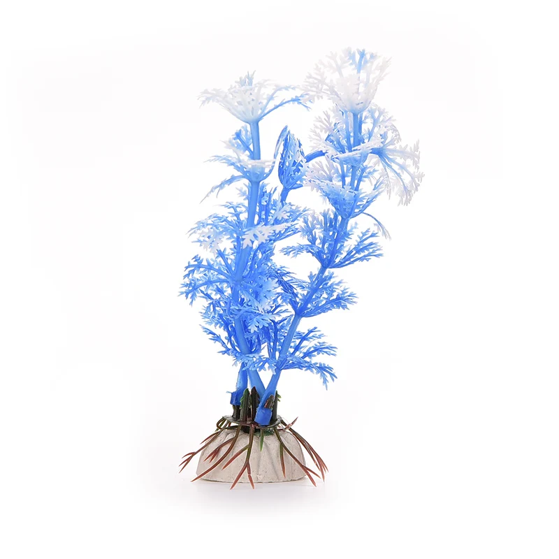 Artificial Plastic Water Plant Grass Aquarium Deco Plants Fish Tank Grass Flower Ornament Decor Aquatic Accessories