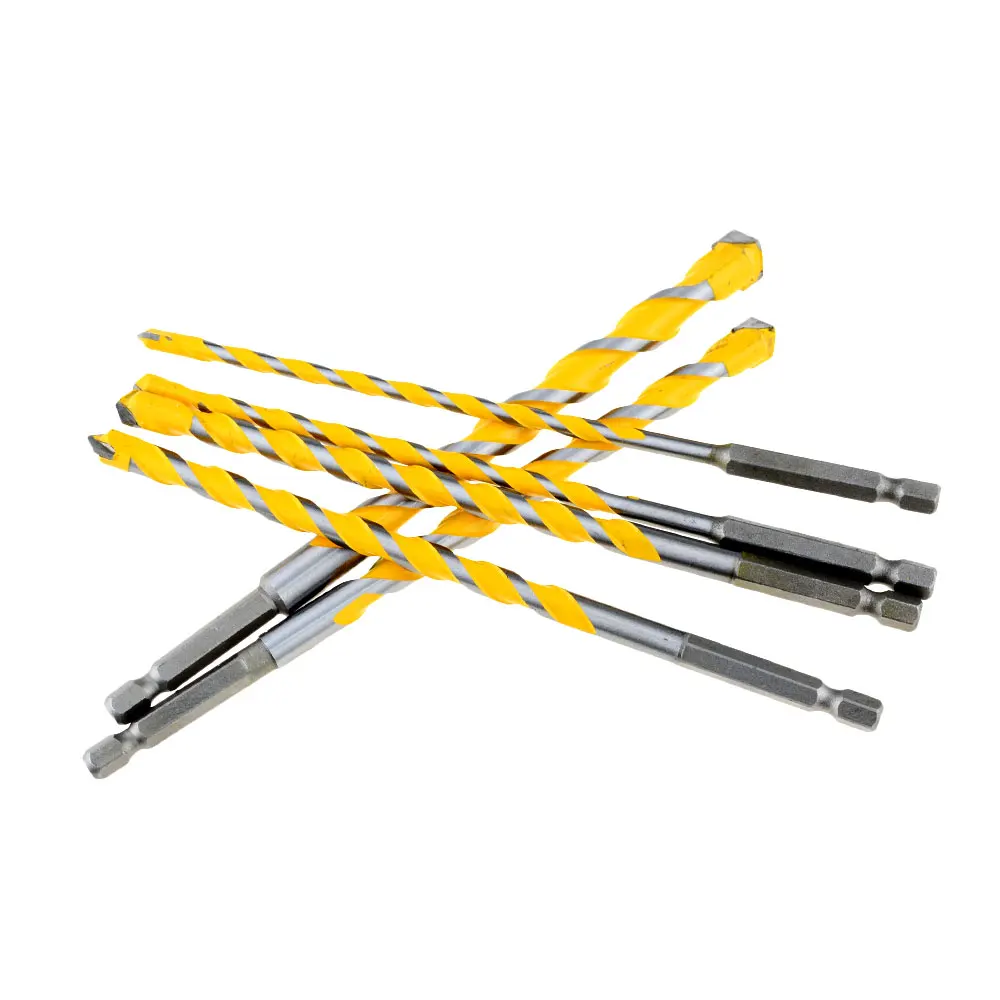 Single spiral lengthened Triangular-overlord Handle Multifunction High Quality Drill Bits Perforator Ceramic Tile Drill