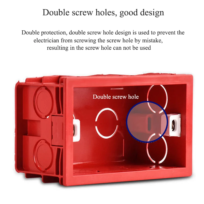 

ELEGAN 118 Type AU US Standard Installation Box Wall Switch Socket Junction Box PVC Hidden Switch Bottom Mounting Box 108*65mm