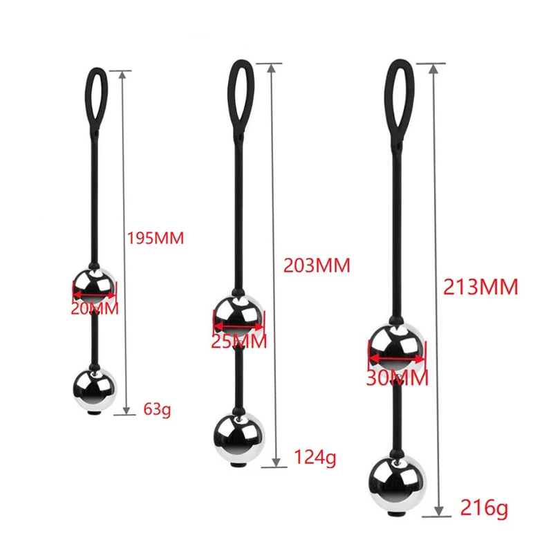 Soft stretchy Silicone pull ring metal Anal beads Kegel ben wa geisha ball expander vaginal tighten exercise sex toy for women