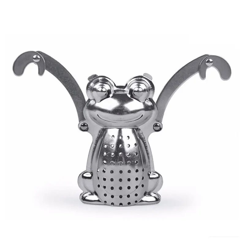 20pcs/lot Stainless Steel Cute Frog Tea Leaf Strainer Diffuser Infuser Herbal Spice Filter