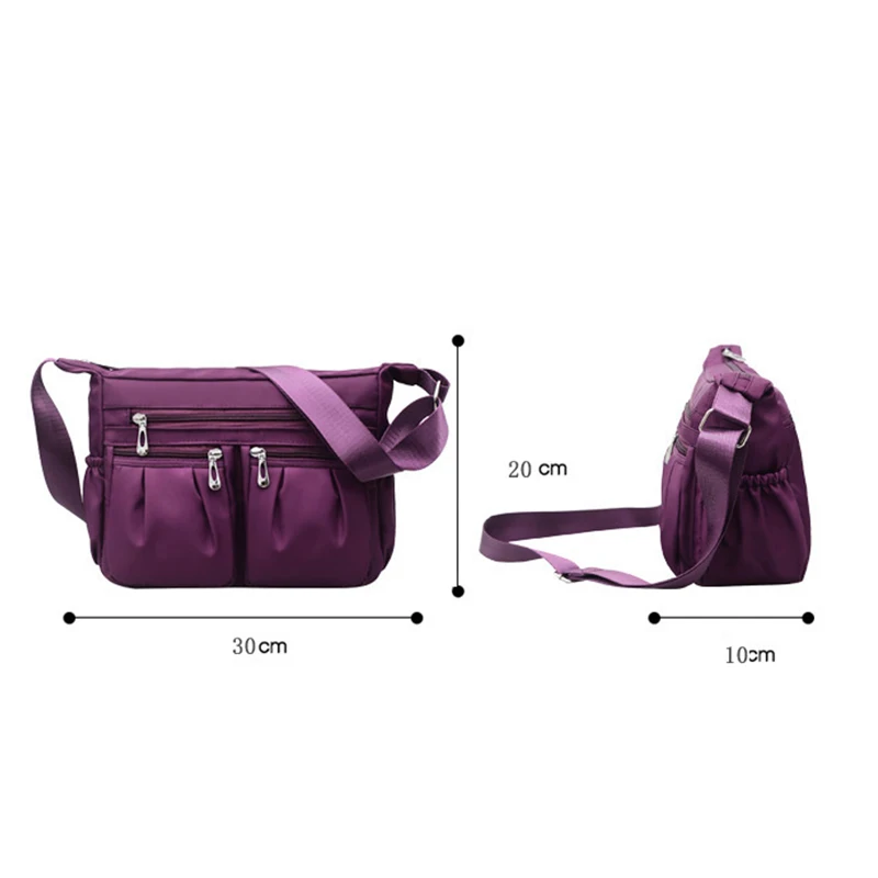 Nylon Crossbody Bag For Women Large Capacity Shoulder Bag Multi-pocket Female Bag Shopping Travel Lady Handbag Leisure Purse sac