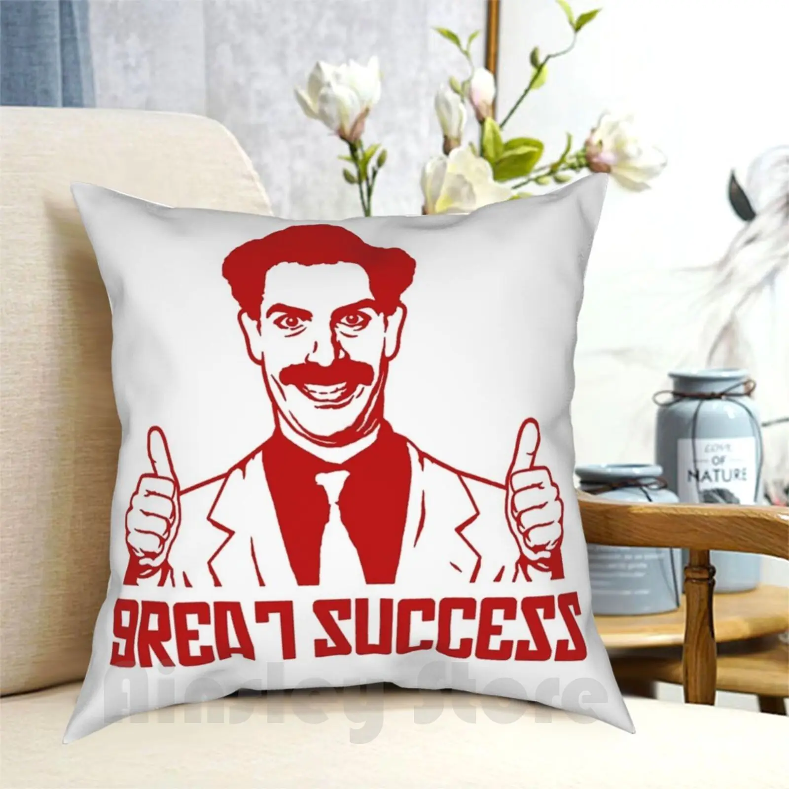 Pillow Case Printed Home Soft DIY Pillow cover Great Success Ali Cohen Baron Quote Text Funny Parody Haha Humor Internet