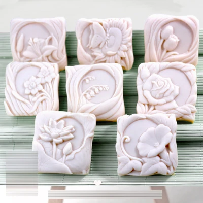 

PRZY Soap Mold Silicone Rose Lily Lotus Tulip Butterfly Handmade Soap Silicon Mold Chocolate Fondant Resin Clay Molds