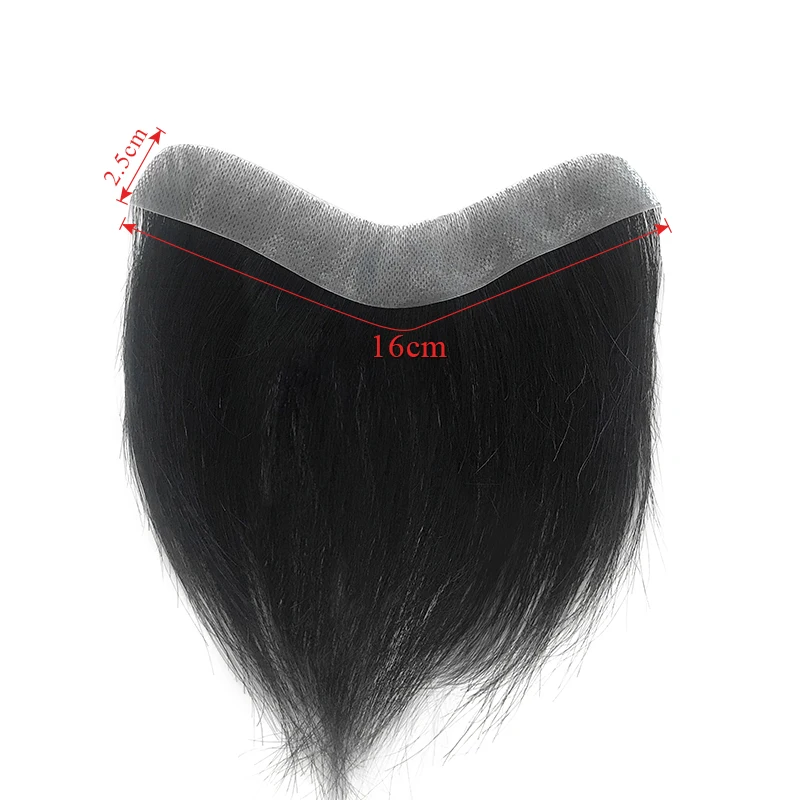 Straight Men\'s Wig V Style Frontal Hairine Toupee 100% Human Hair Men Capillary Prosthesis Full Skin Hairpiece 6\