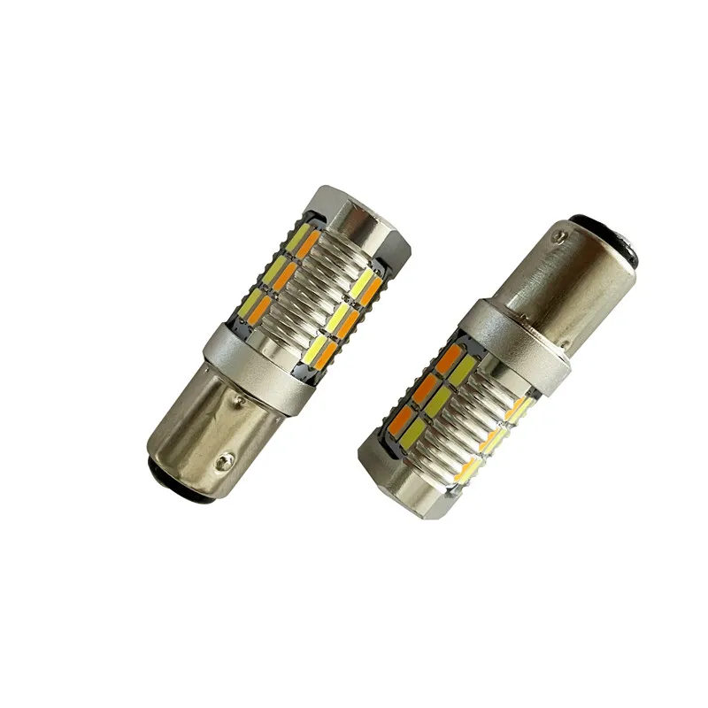 2PCS 1157 BAY15D 5630 LED 22SMD Auto Car Dual Color Switchback Turn Signal Light Bulb Lamp DRL Led Daytime Running Light