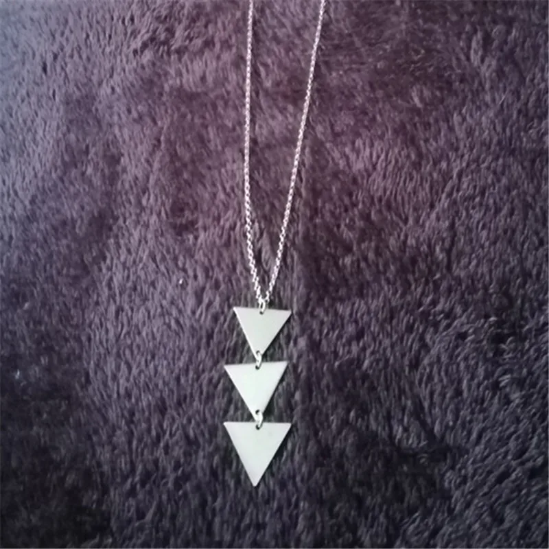 Adolph 2019 NEW pendant Necklace Vintage triangle Long Chain Women choker Necklace collana Sweater chain Bijoux Collier Femme