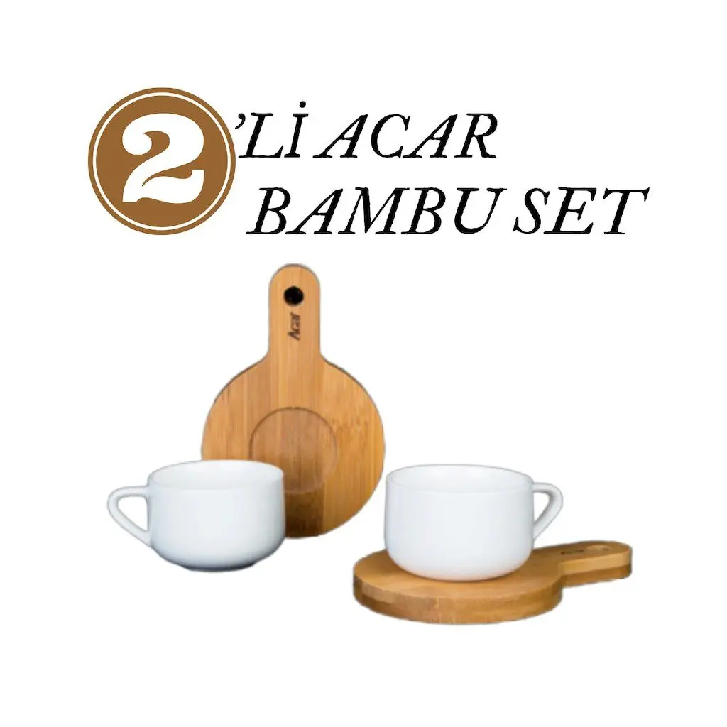 DOLBOVI ACAR BAMBOO 2'Lİ coffee FİNCAN KIT mug кружка coffee cup cup