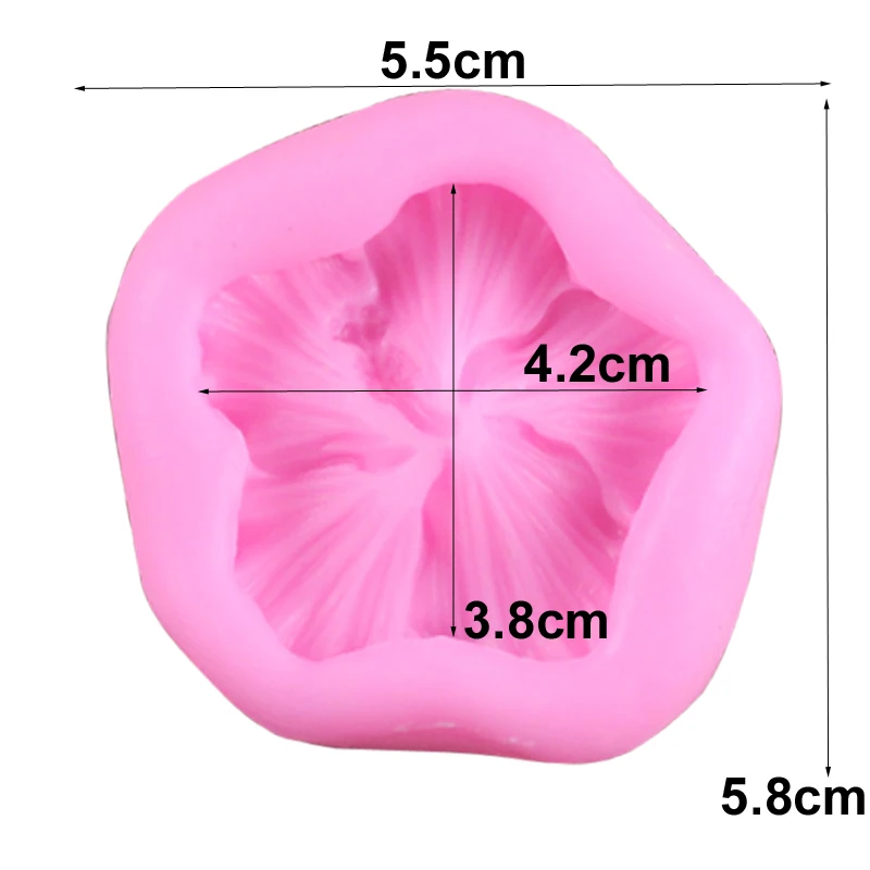 3D Flower Hibiscus Silicone Molds Fondant Craft Cake Candy Chocolate Sugarcraft Ice Baking Tool Mould M2353