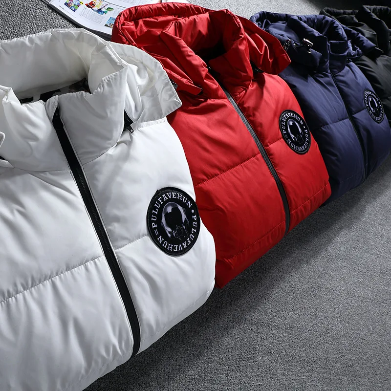 Chaqueta gruesa de plumón de pato blanco para hombre, Parkas de nieve, ropa de marca cálida, prendas de vestir exteriores de invierno, alta calidad